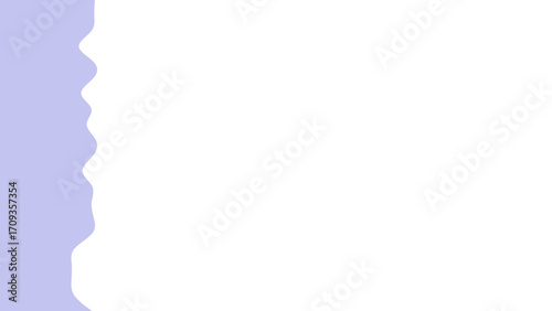 Gentle lavender wavy border on a crisp white background, perfect for clean designs, presentations, or soft branding. Ample customizable copy space.
