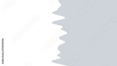 Clean, modern graphic design element with an undulating, organic border separating contrasting white and grey fields, versatile for text and backgrounds.