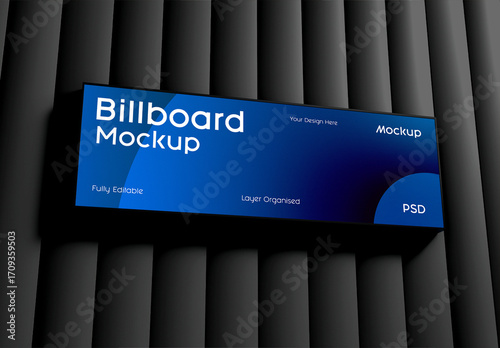 Indoor Wall Advertising Billboard Mockup