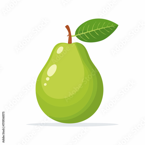Fresh Green Pear Vector Illustration A Sweet and Healthy Fruit for Your Designs
