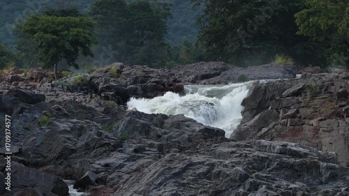 waterfall in the mountains india 