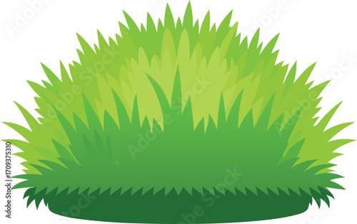 Green grass bundle vector illustration detailed natural vegetation scalable design