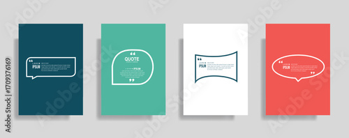 Colorful quote template set for social media posts and branding materials, perfect for businesses