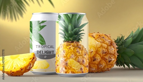 Pineapple drinks cans