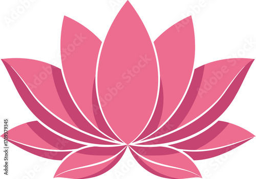 Beautiful Pink Lotus Flower Design for Relaxation and Wellness