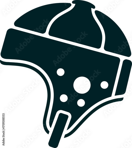 Sport safety helmet icon vector silhouette head protection equipment vector