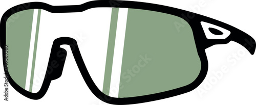Modern performance sport sunglasses for outdoor activity and extreme sports enthusiasts vector