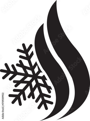 unique cooling and heating icon