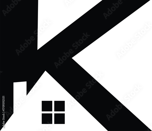 letter k with house icon