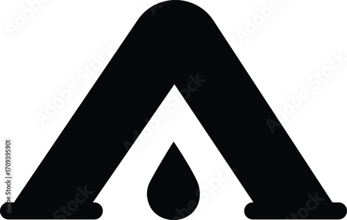 letter a with plumbing icon