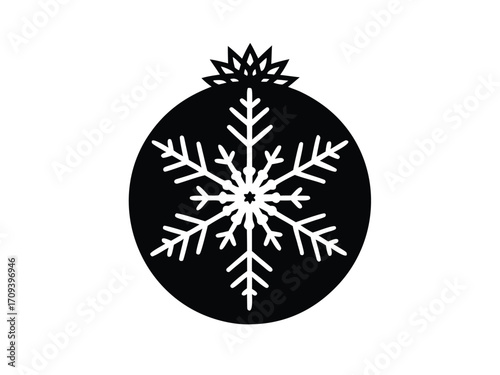 christmas snowball vector icon