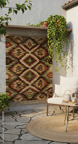 Fototapeta Naklejka Na Ścianę i Meble -  table and chairs in a garden