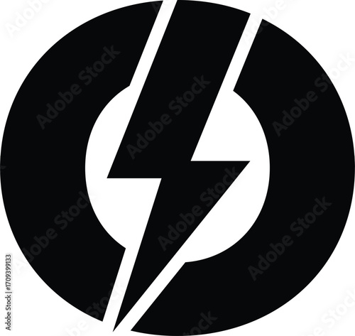  letter o with electric icon