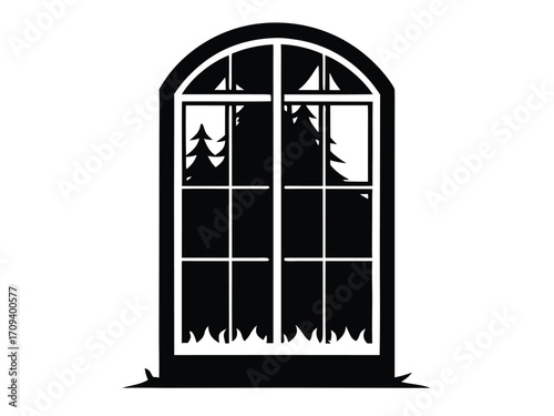 frozen window vector icon