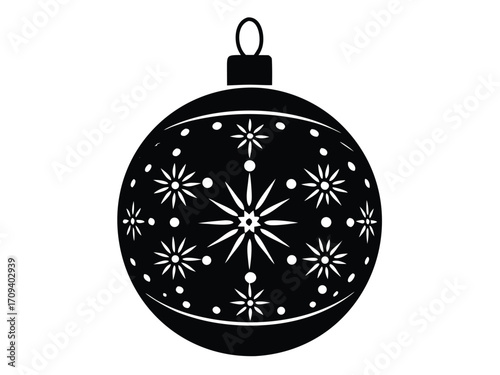 holiday ornament ball vector icon