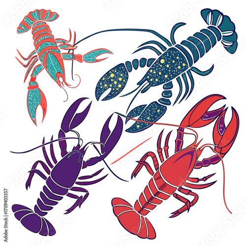 a group of lobsters
