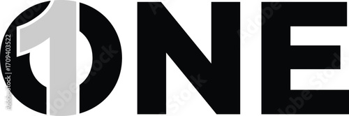 unique one text icon