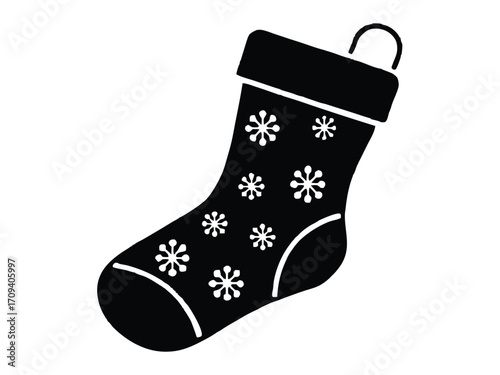 holiday stocking vector icon