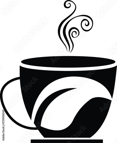  tea cup icon silhouette