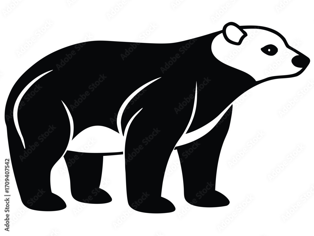 Fototapeta premium polar bear vector icon