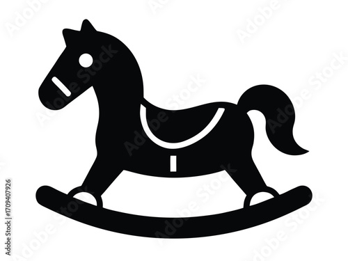 rocking horse vector icon