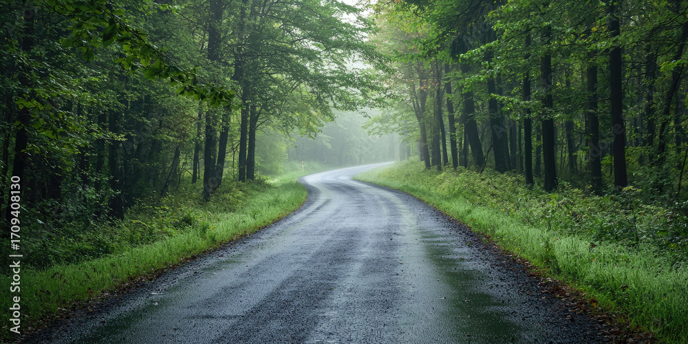 Fototapeta premium road in the forest