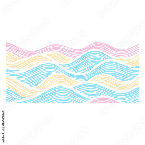 Wavy colorful lines
