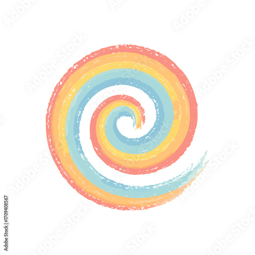 Swirl abstract rainbow colors