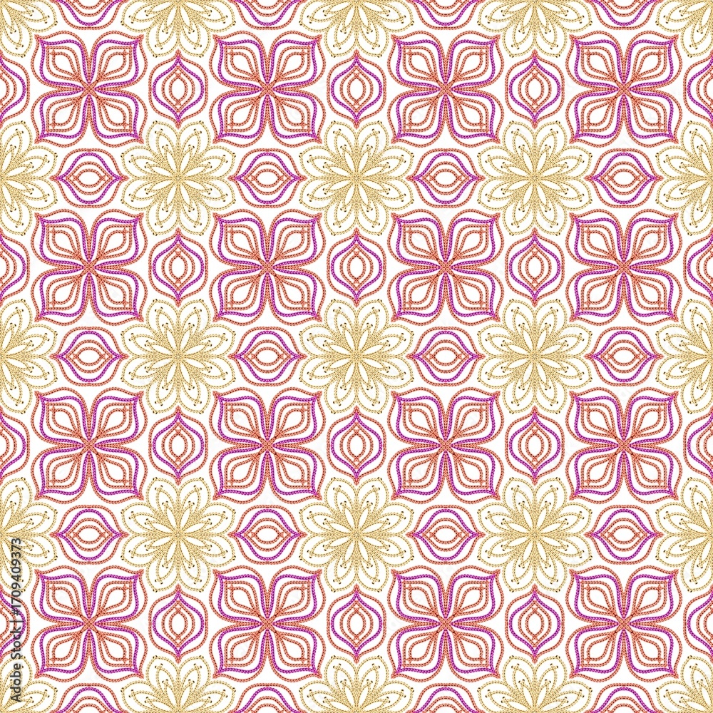 Fototapeta premium Floral patterns, decorative background, abstract image 