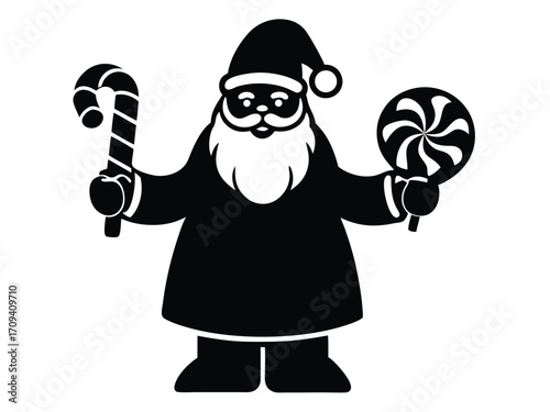 santa candy vector icon