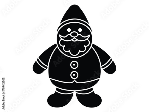 santa gingerbread cookie vector icon
