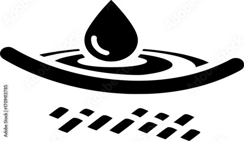 Water repellent surface symbol concept vector. Waterproof icon