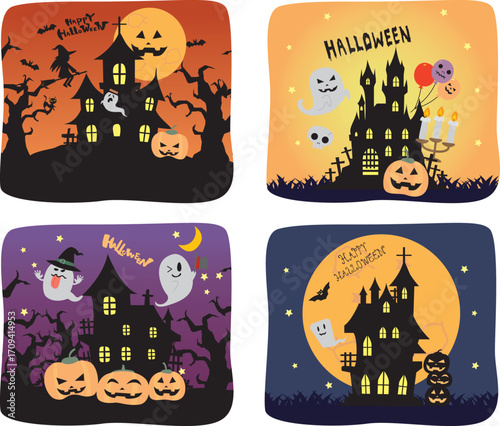 秋の可愛いハロウィンイラスト素材集
