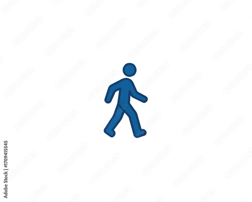 Obraz premium Walking Man icon vector design art illustration.