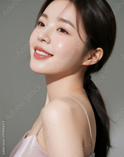 아름다운 미인의 피부관리와 뷰티 메이크업
Skin Care and Beauty Makeup of a Beautiful Woman