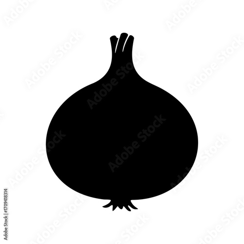 Onion icon vector, onion silhouette vector illustration
