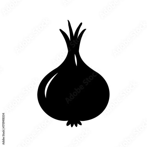 Onion icon vector, onion silhouette vector illustration
