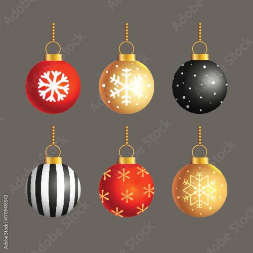 christmas balls vector
