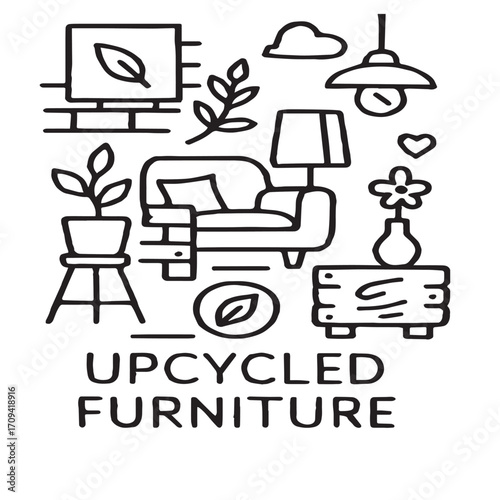 upcycled furniture and home decor items made from reclaimed wood, metal, and other sustainable materials.