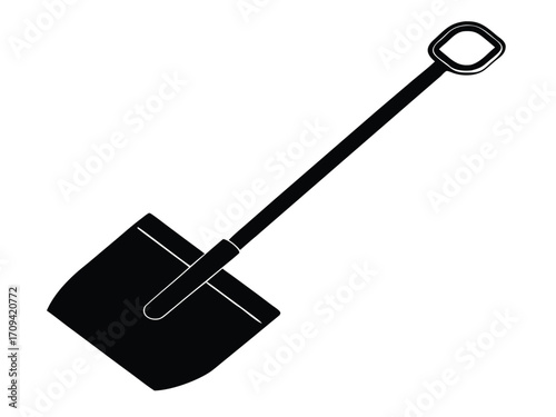 snow shovel vector icon