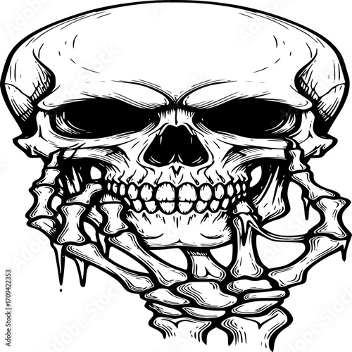 The Enigmatic Skull: An artistic depiction of a human skull, captured in intricate detail.