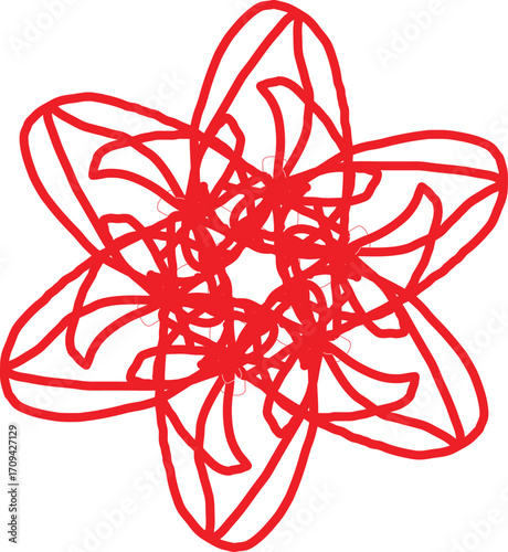 Abstract red ribbon design for your website
