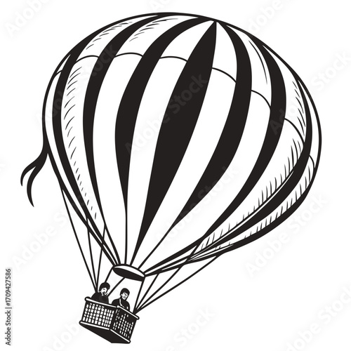 hot air balloon vector illustration
