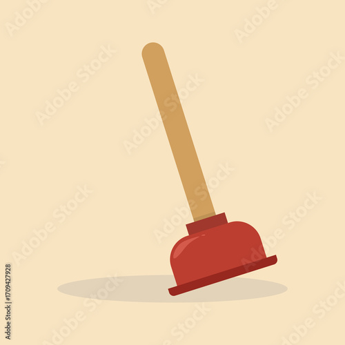 Toilet plunger icon concept design