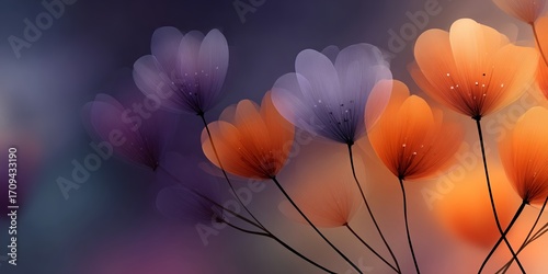 Abstract Flowers in Dreamy Colors