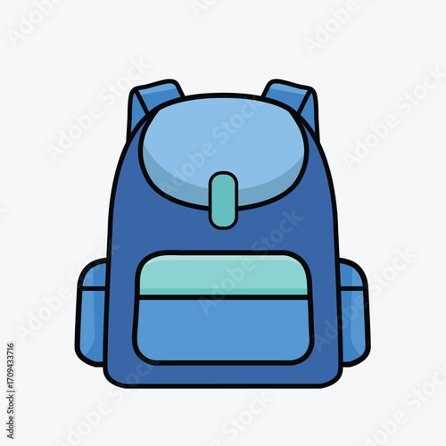Blue backpack, a symbol of school and adventure