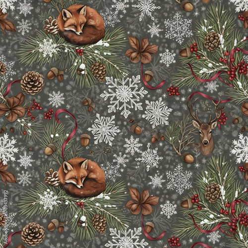 Cozy Winter Forest Pattern