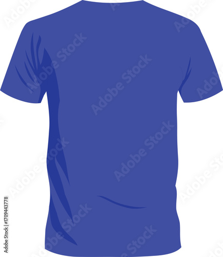 Design your own apparel with this vibrant blue t-shirt template for customization and creative expression