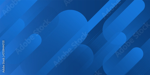 Fotografía Abstract Blue Geometric Gradient Background