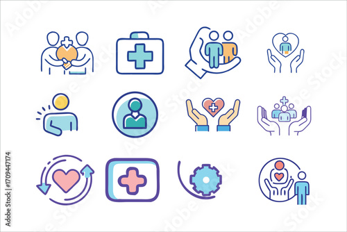 Healthcare and Medical Support Icon Set
